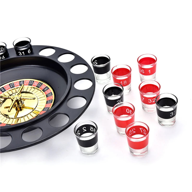 🎲 GlowParty SpinShot Royale – Shot Glass Roulette Drinking Game Set (16 Glasses + 2 Balls)