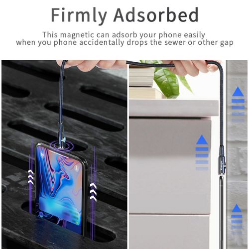 🔌 GlowCharge DuoMag Cable – 2-in-1 Magnetic LED Charging Cable with Multi-Tip Connectors