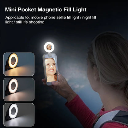 💡 GlowLite MagRing – Magnetic Clip-On Selfie Light for iPhone & Android