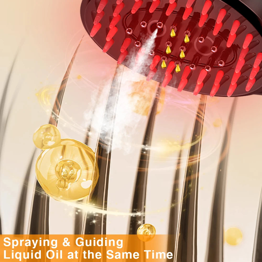 💆‍♀️ GlowHair VitaComb Pro – Electric Scalp Massager with Light Therapy, EMS & Nano Mist