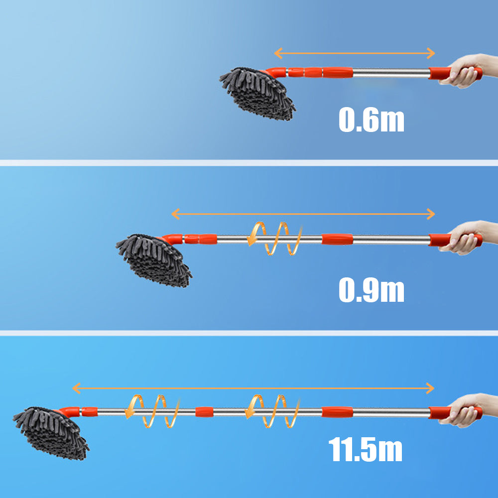 🚗 GlowAuto HydroSweep Pro – 360° Double Brush Car Mop Washer