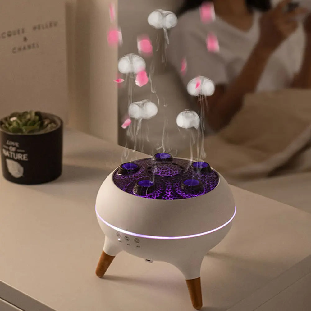 🌊 GlowMist AquaJelly Humidifier – 250ml Essential Oil Diffuser & LED Mood Light