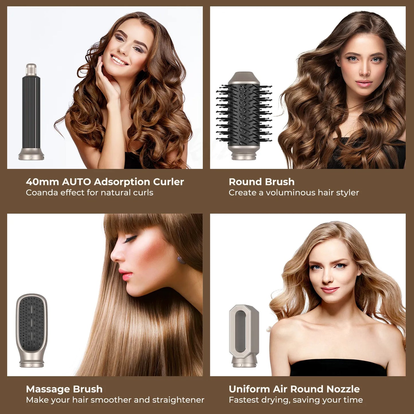 💨 GlowStyle AirMaster 6X – 6-in-1 Hair Dryer Brush & Volumizer