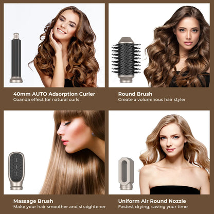 💨 GlowStyle AirMaster 6X – 6-in-1 Hair Dryer Brush & Volumizer
