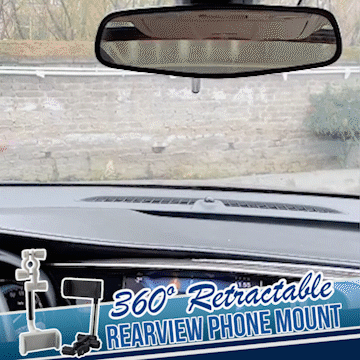 🚘 GlowDrive MirrorMount 360 – Adjustable Rearview Phone Holder for Cars