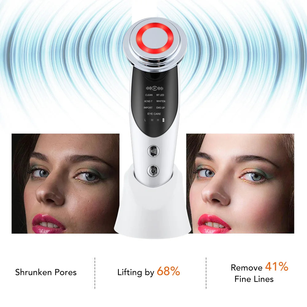 ✨ GlowLift Radiance7 – 7-in-1 RF, EMS & LED Face Lifting Device