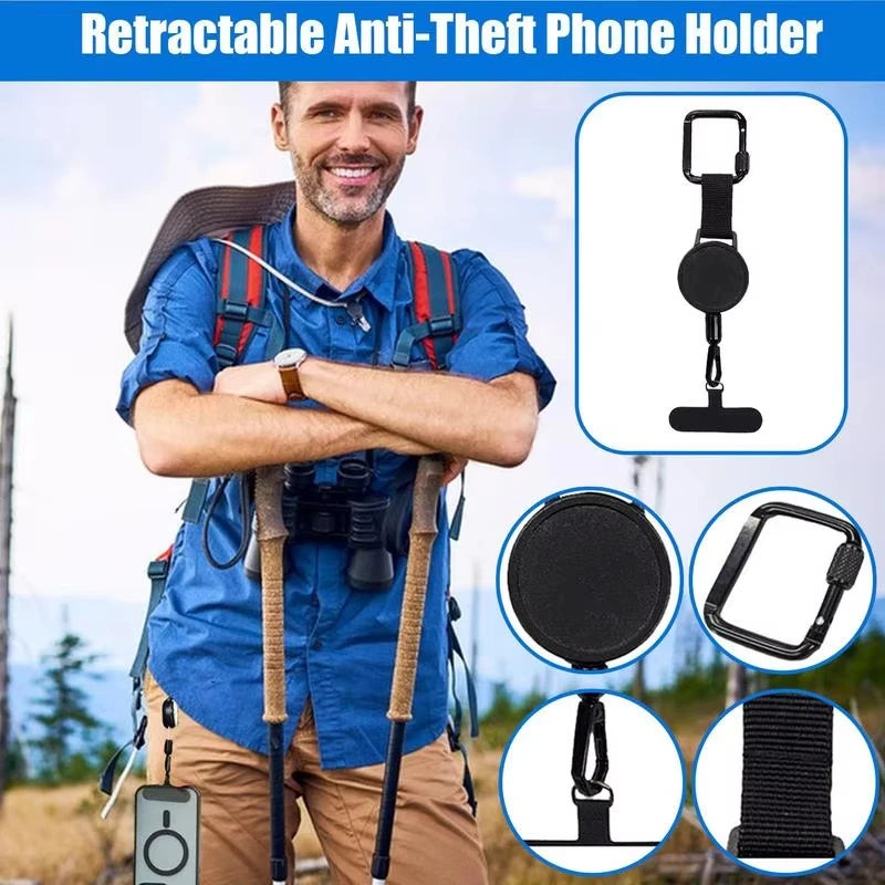 📱 GlowGrip – Anti-Theft Retractable Phone Lanyard