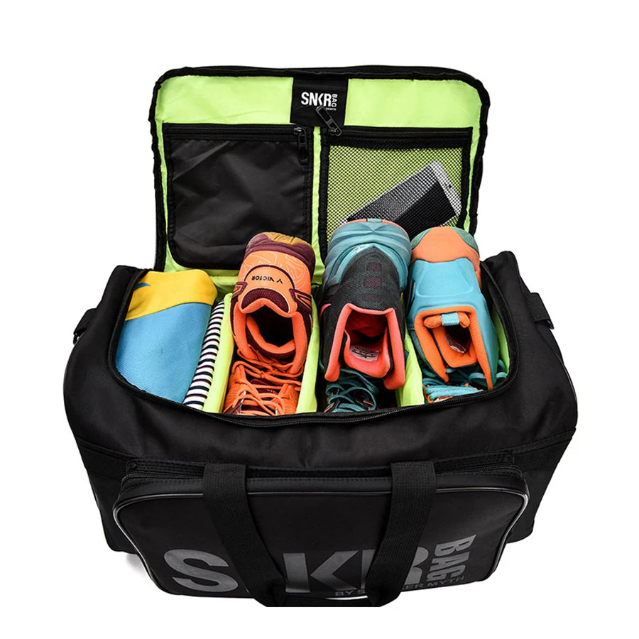 🎒 GlowActive FlexDuffle Pro – Multi-Compartment Sneaker & Sports Gear Bag