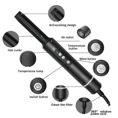 💨 GlowStyle ProSet 7X – Complete 7-in-1 Hair Dryer & Styler Kit