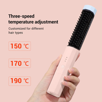 💇‍♀️ GlowStyle FlexPro – 2-in-1 Wireless Curler & Straightener