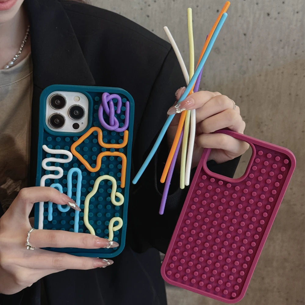 📱 GlowPlay FocusCase – Stress-Relieving Silicone Maze Phone Case for iPhone