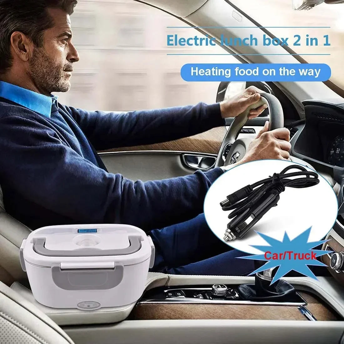 🍱 GlowHeat MealMate – 2-in-1 Electric Heating Lunch Box with Thermal Bag