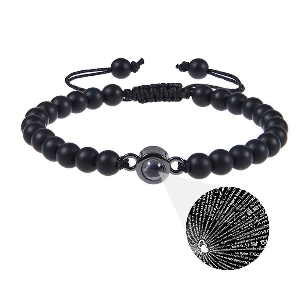 💞 GlowGift InfinityLove Set – "I Love You" in 100 Languages Nano-Projection Bracelet & Necklace