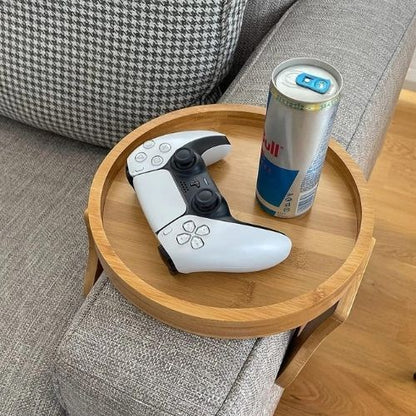 🪵GlowRest – Clip-On Bamboo Sofa Arm Tray
