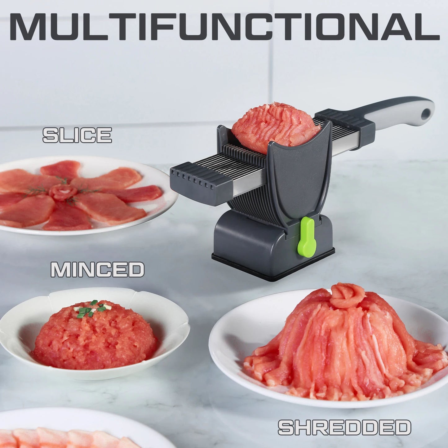 🔪 GlowKitchen SlicePro17 – Precision Meat Slicer & Cleaver Knife Set