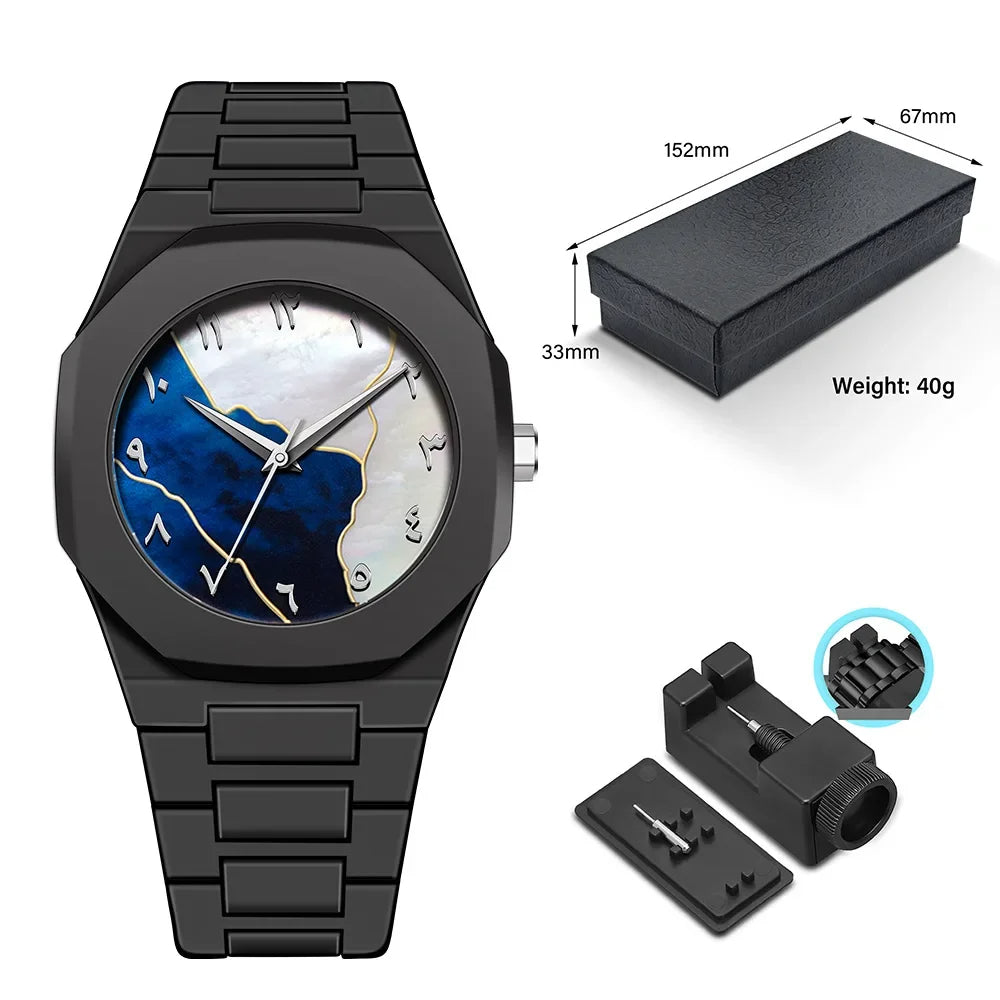 ⌚ GlowTime Arabica Classic – Minimalist Arabic Numerals Quartz Watch