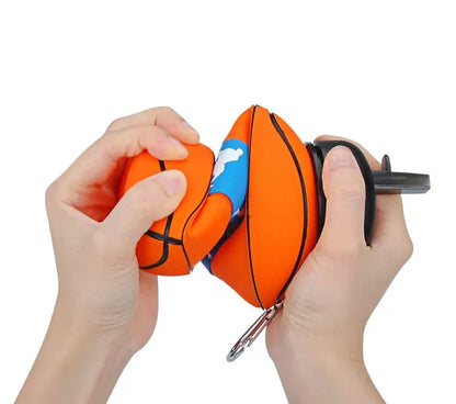 🏀 GlowHydrate SportFlex – Foldable Sports Ball Silicone Water Bottle