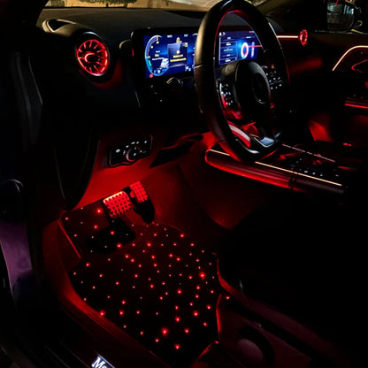 GlowDrive StarFloor FX – LED Fiber Optic Starlight Car Mats with App & Remote Control