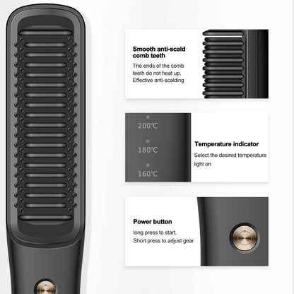 🔥 GlowSmooth AirBrush – Wireless Hair Straightening Comb