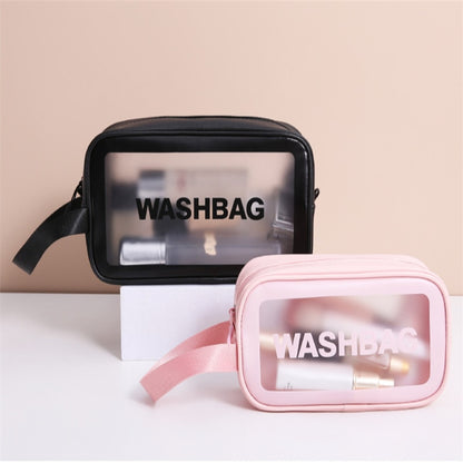 🧳 GlowTote ClearJet – Waterproof Travel Wash & Makeup Bag