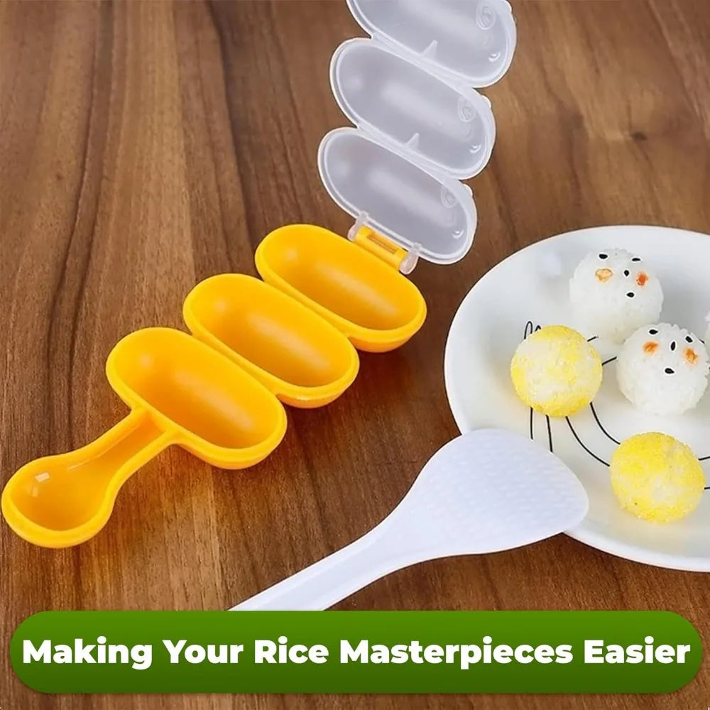 GlowKitchen BentoBuddy – DIY Rice Ball Mold & Sushi Plate Set