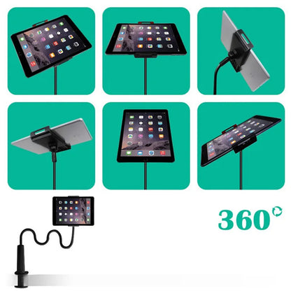 📱 GlowTech FlexMount 360 – 75cm Gooseneck Tablet & Phone Holder Clip Stand