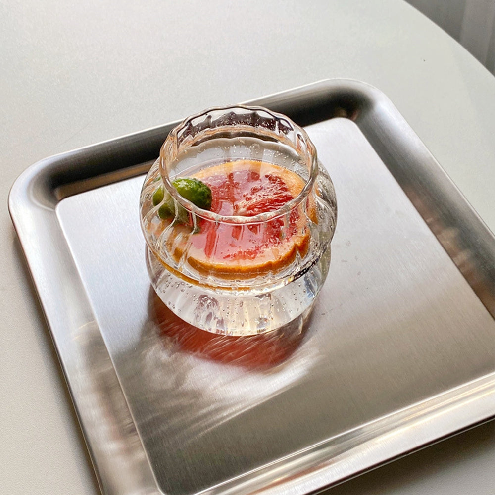 ☕ GlowSip RetroGlass – Striped Vintage-Inspired Coffee Tumbler