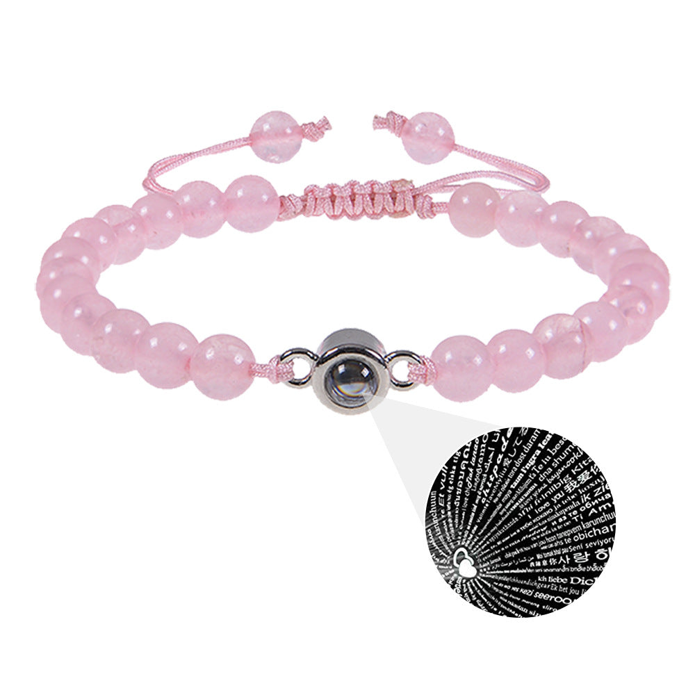 💞 GlowGift InfinityLove Set – "I Love You" in 100 Languages Nano-Projection Bracelet & Necklace