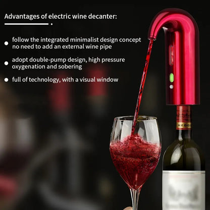 🍷 GlowServe VinoAir Elite – Electric Wine Aerator & Precision Pourer