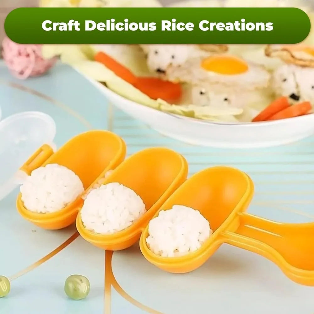 GlowKitchen BentoBuddy – DIY Rice Ball Mold & Sushi Plate Set