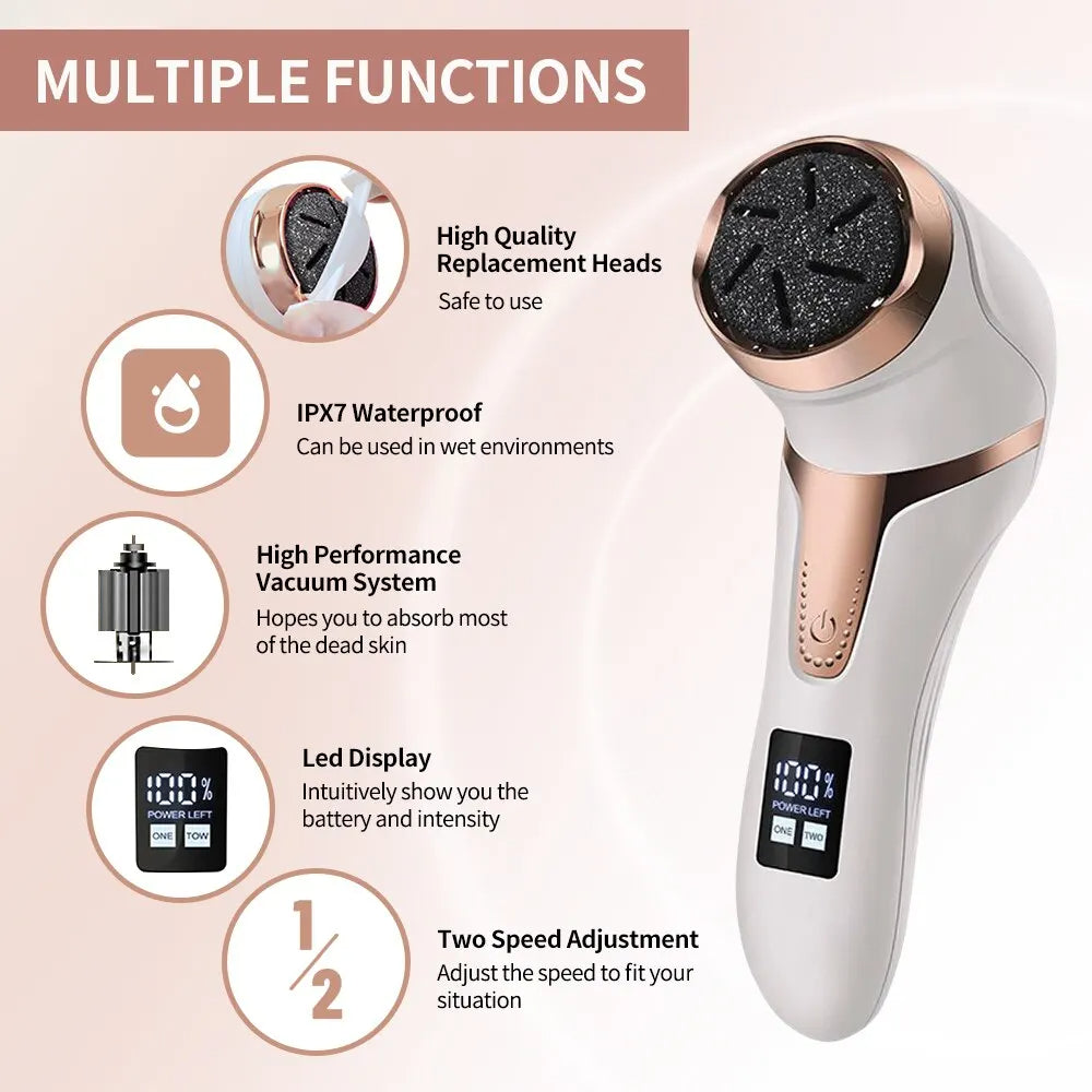 🦶 GlowCare SmoothPro – Rechargeable Electronic Foot File & Callus Remover