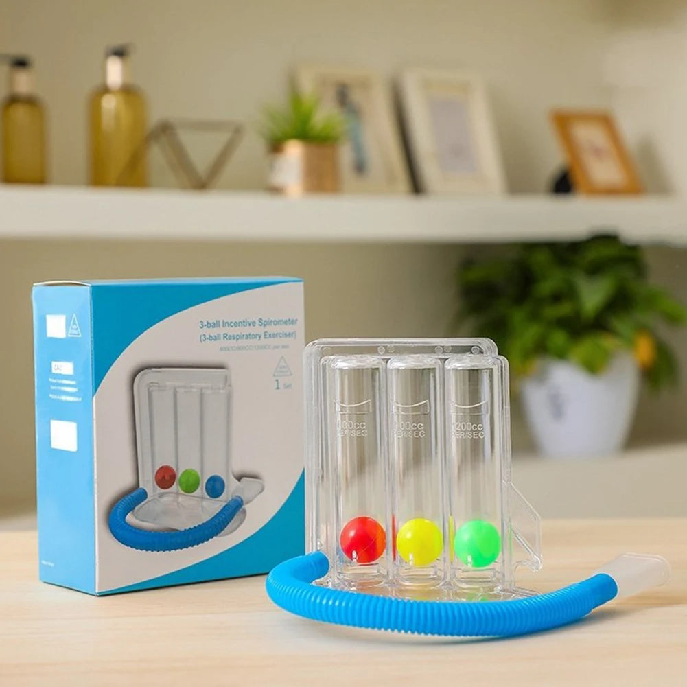 🌬️ GlowBreath VitalTrainer – 3-Ball Lung Strengthening Device