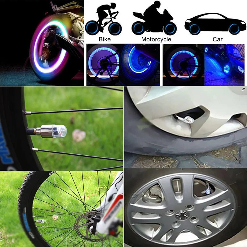 🚗 GlowDrive MotionRim – 4-Piece LED Wheel Valve Cap Lights