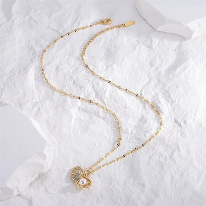 🌸 GlowCharm PearlShell – Openable Shell Pendant Necklace with Pearl
