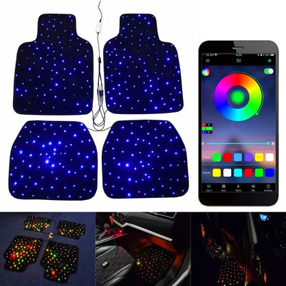 GlowDrive StarFloor FX – LED Fiber Optic Starlight Car Mats with App & Remote Control