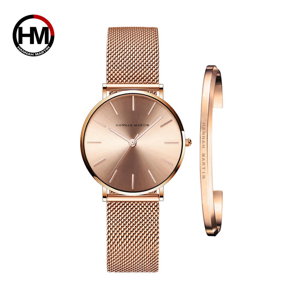 ⌚ GlowTime Chic Duo – Women's Watch & Bracelet Gift Set