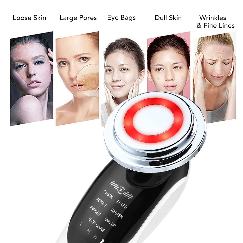 ✨ GlowLift Radiance7 – 7-in-1 RF, EMS & LED Face Lifting Device