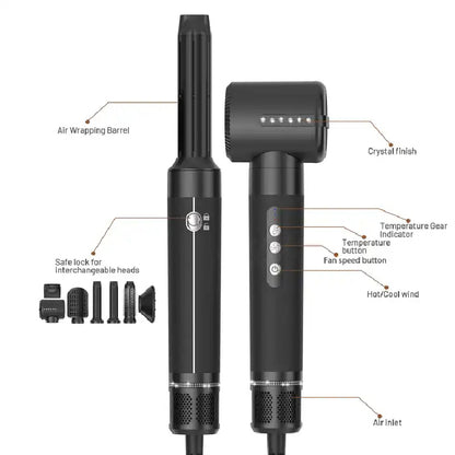 💨 GlowStyle ProSet 7X – Complete 7-in-1 Hair Dryer & Styler Kit