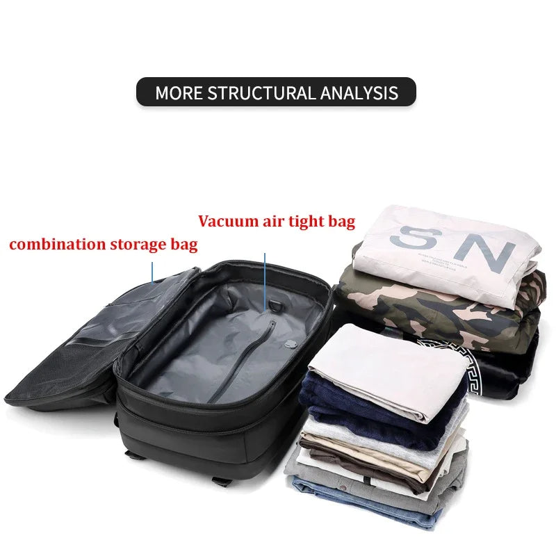 🎒 GlowTravel AeroPack 60L – Vacuum Compression Travel Backpack with Carry-On Size