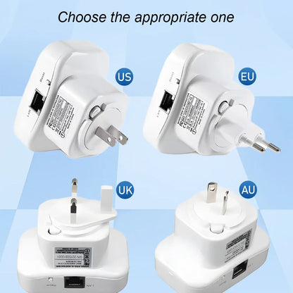 📶 GlowConnect Boost300 – 300Mbps WiFi Repeater & Range Extender