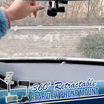 🚘 GlowDrive MirrorMount 360 – Adjustable Rearview Phone Holder for Cars