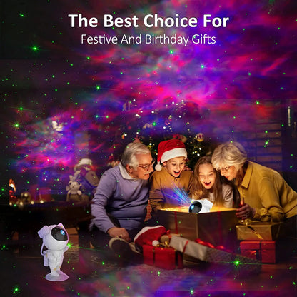 🌌 GlowHome AstroBeam – 360° Astronaut Galaxy Projector with Remote & Nebula Effects