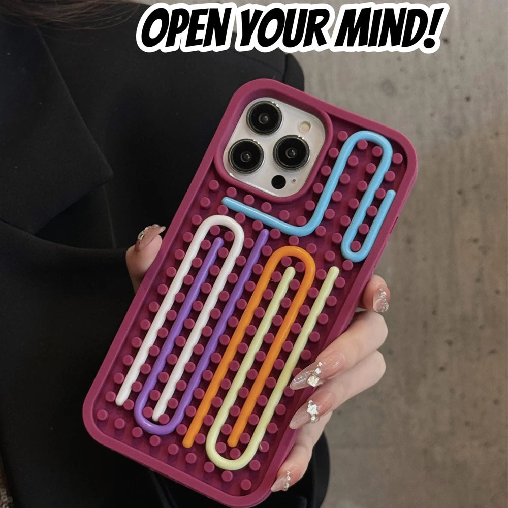 📱 GlowPlay FocusCase – Stress-Relieving Silicone Maze Phone Case for iPhone