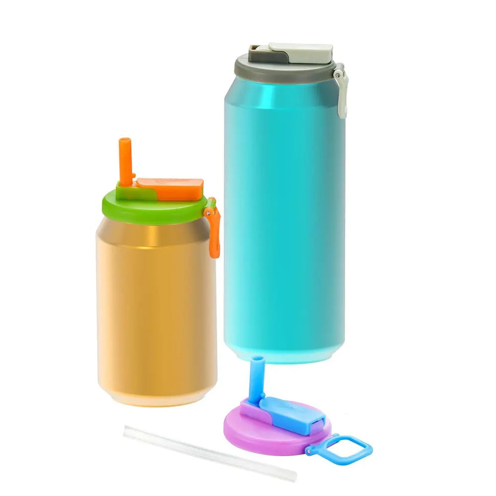 🥤 GlowSip CanGuard – Reusable Soda Can Lids with Silicone Straws