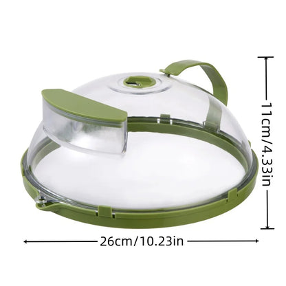 🍽 GlowKitchen SteamShield – Microwave Food Cover with Built-In Steamer