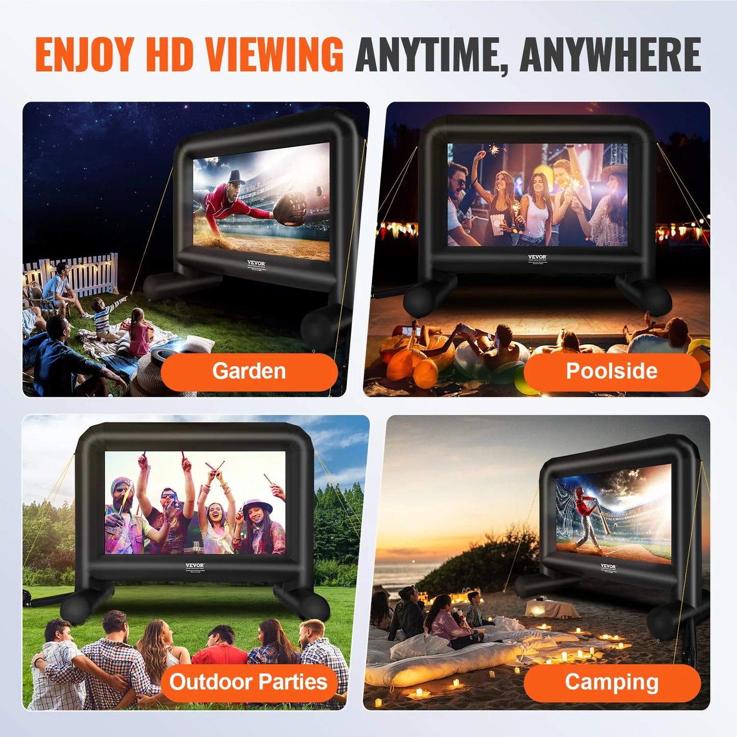 🎬 GlowView SkyScreen – 426 CM & 487 CM Inflatable Outdoor Movie Screen
