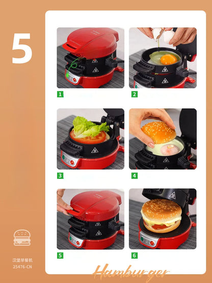 🍔 GlowChef StackMaster – Manual Burger Press & Multi-Meal Maker