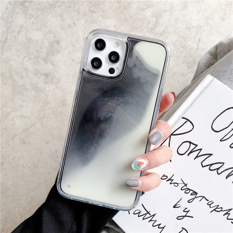 📱 ✨ GlowCase LiquidLuxe – Luminous Quicksand Glitter Transparent Shockproof iPhone Case