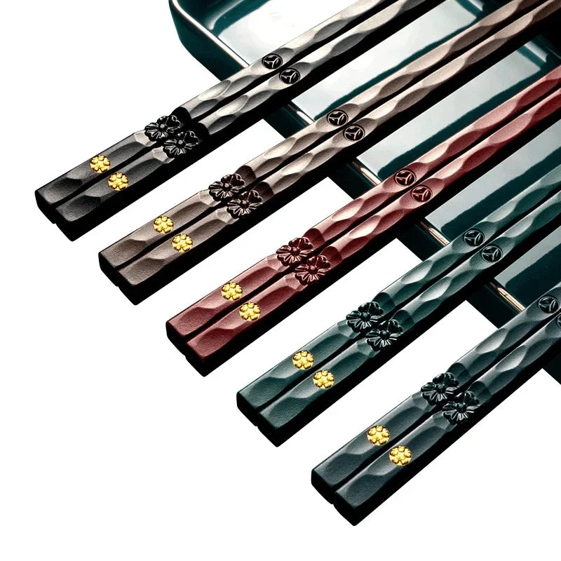 GlowTable NihonGrip – 5 Pairs High-Quality Japanese Non-Slip Chopsticks