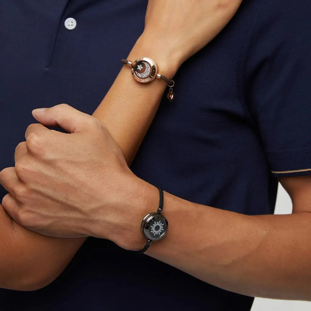 🌙 GlowBond InfinityTouch – Totwoo Sun & Moon Smart Love Bracelets